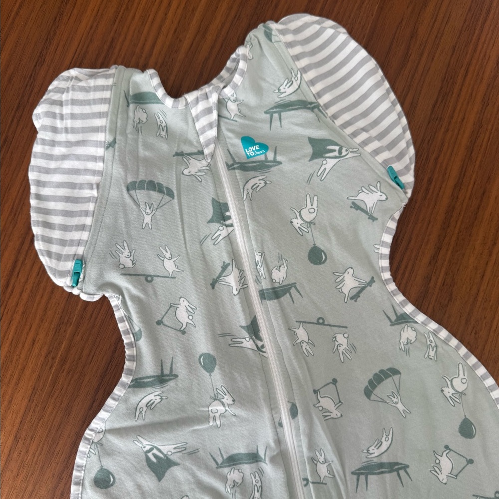 Love to Dream Gray Swaddle with Bunny Design